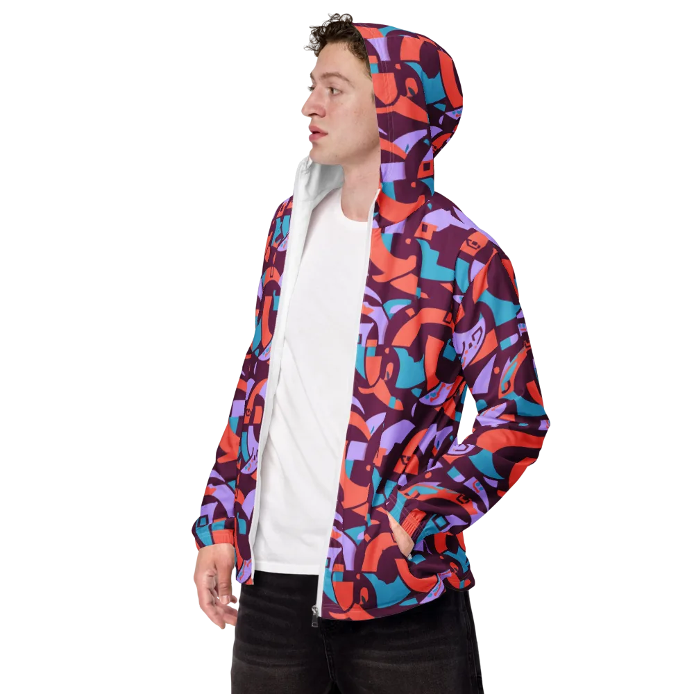Electric Nouveau on Men's Windbreaker — Left Front