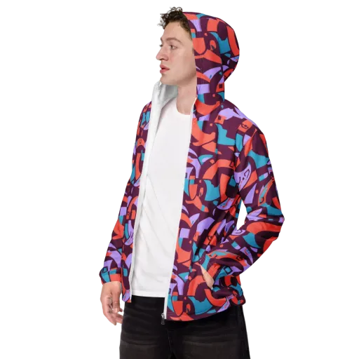 Electric Nouveau on a Men's Windbreaker