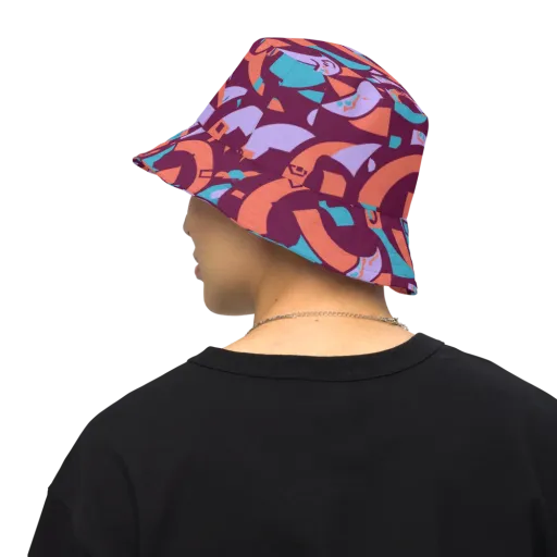 Electric Nouveau on a Reversible Bucket Hat