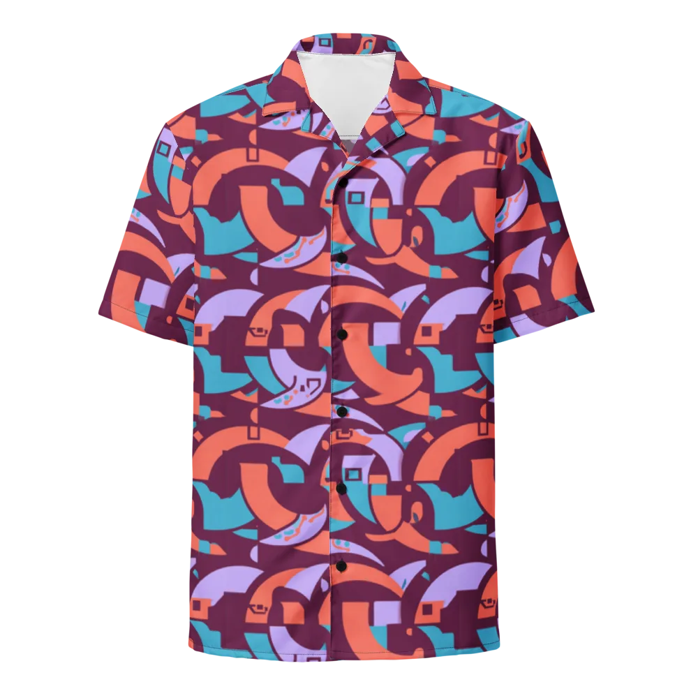 Electric Nouveau on Button Shirt — Front