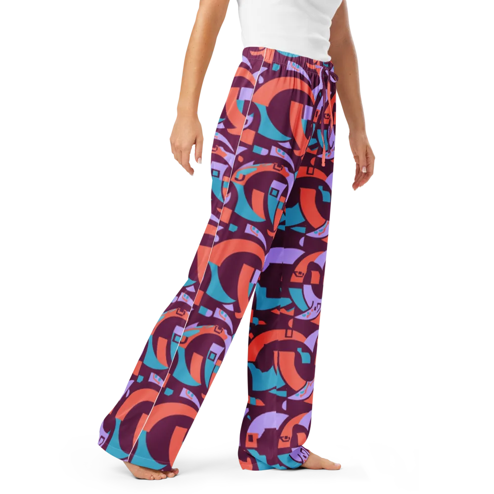 Electric Nouveau on Women's Pajama Pants — Right Front