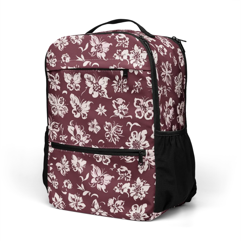 Claret Garden on Utility Backpack — Left Front