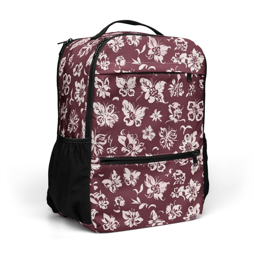 Claret Garden on Utility Backpack — Right Front