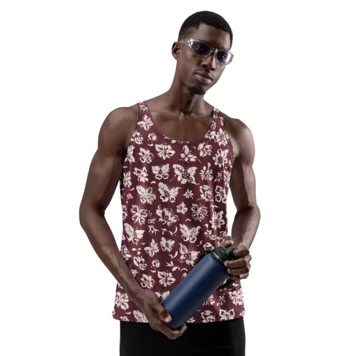 Claret Garden on a Men's Tank Top