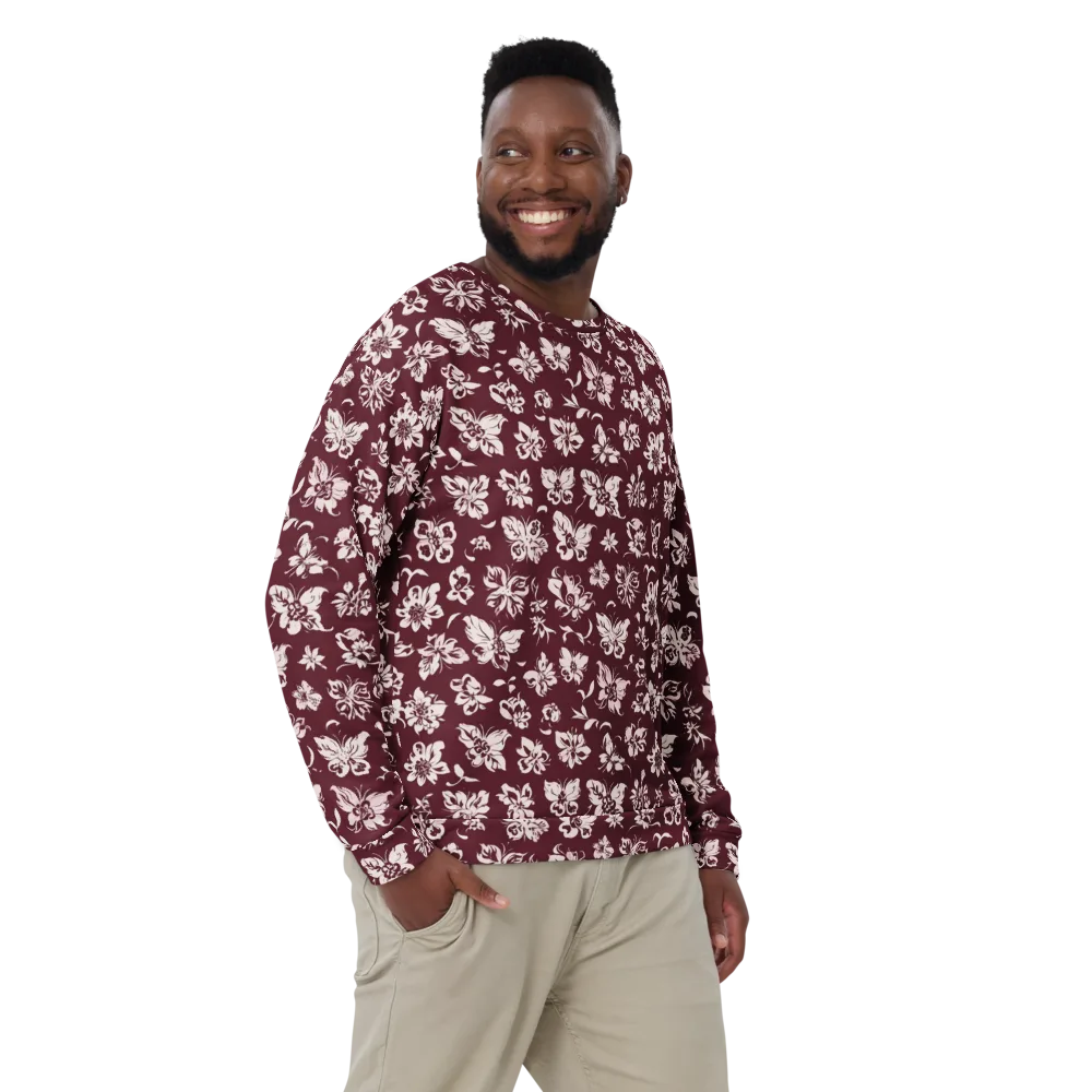 Claret Garden on Sweatshirt — Front