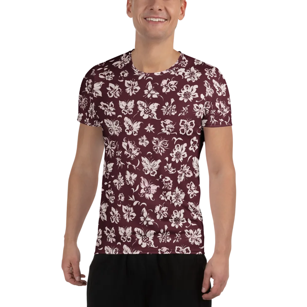 Claret Garden on Men's Athletic T-Shirt — Front