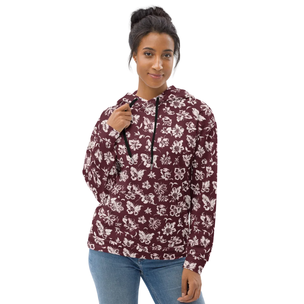 Claret Garden on Hoodie — Front