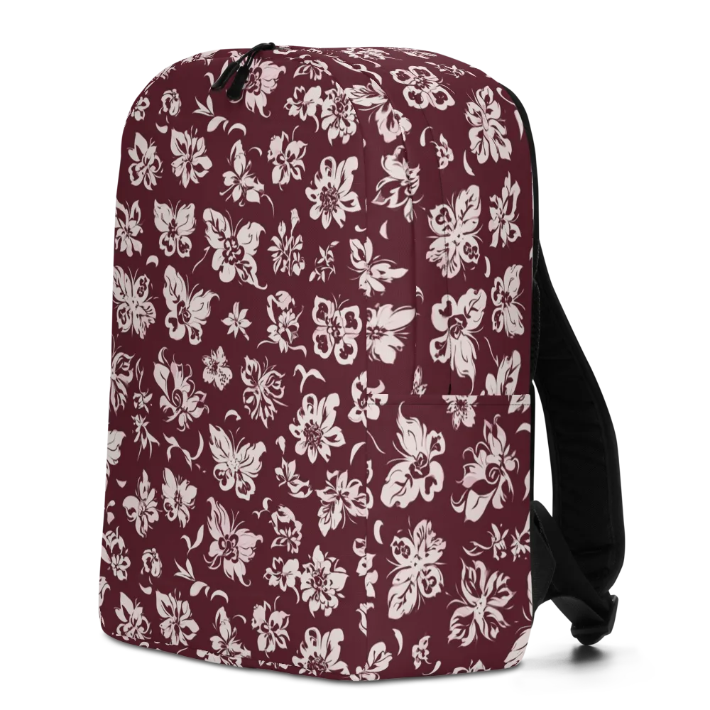 Claret Garden on Minimalist Backpack — Left