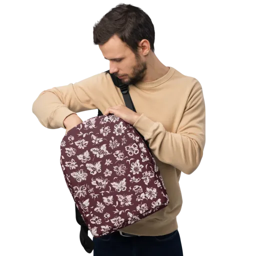 Claret Garden on a Minimalist Backpack