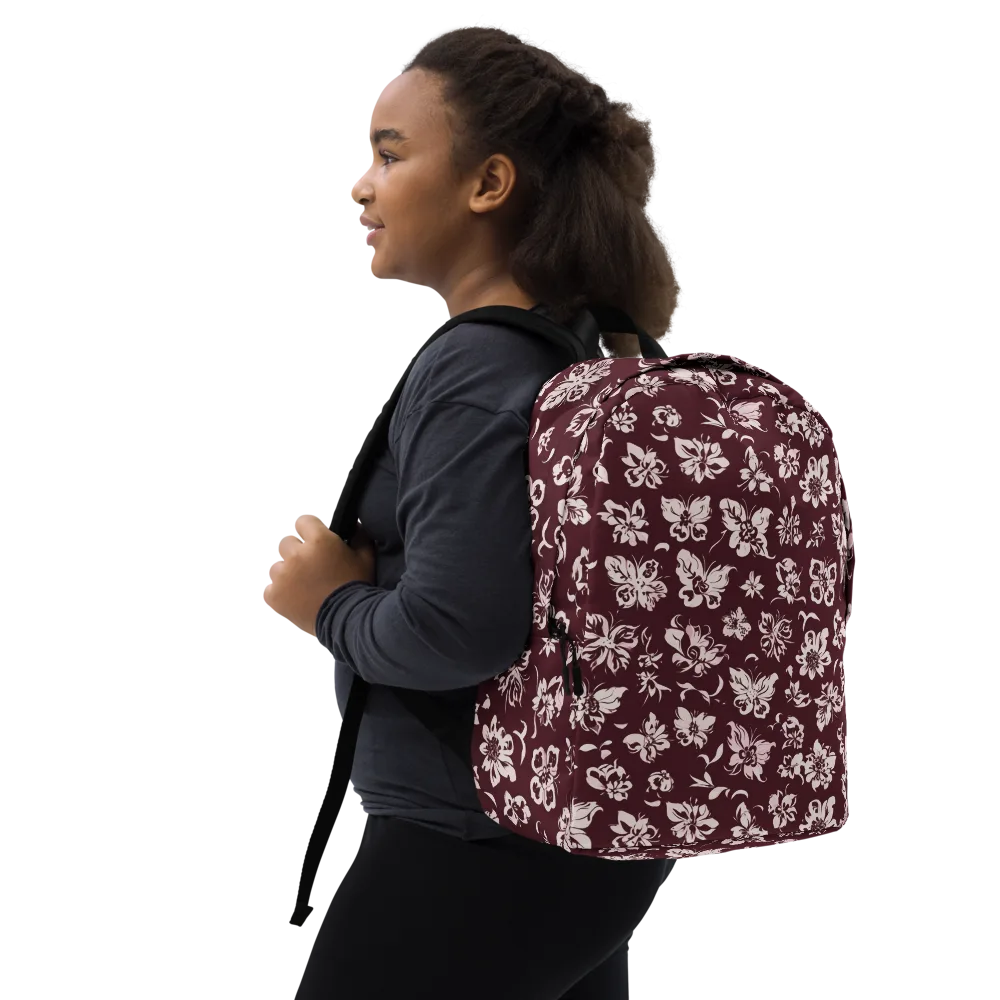 Claret Garden on Minimalist Backpack — Right Front