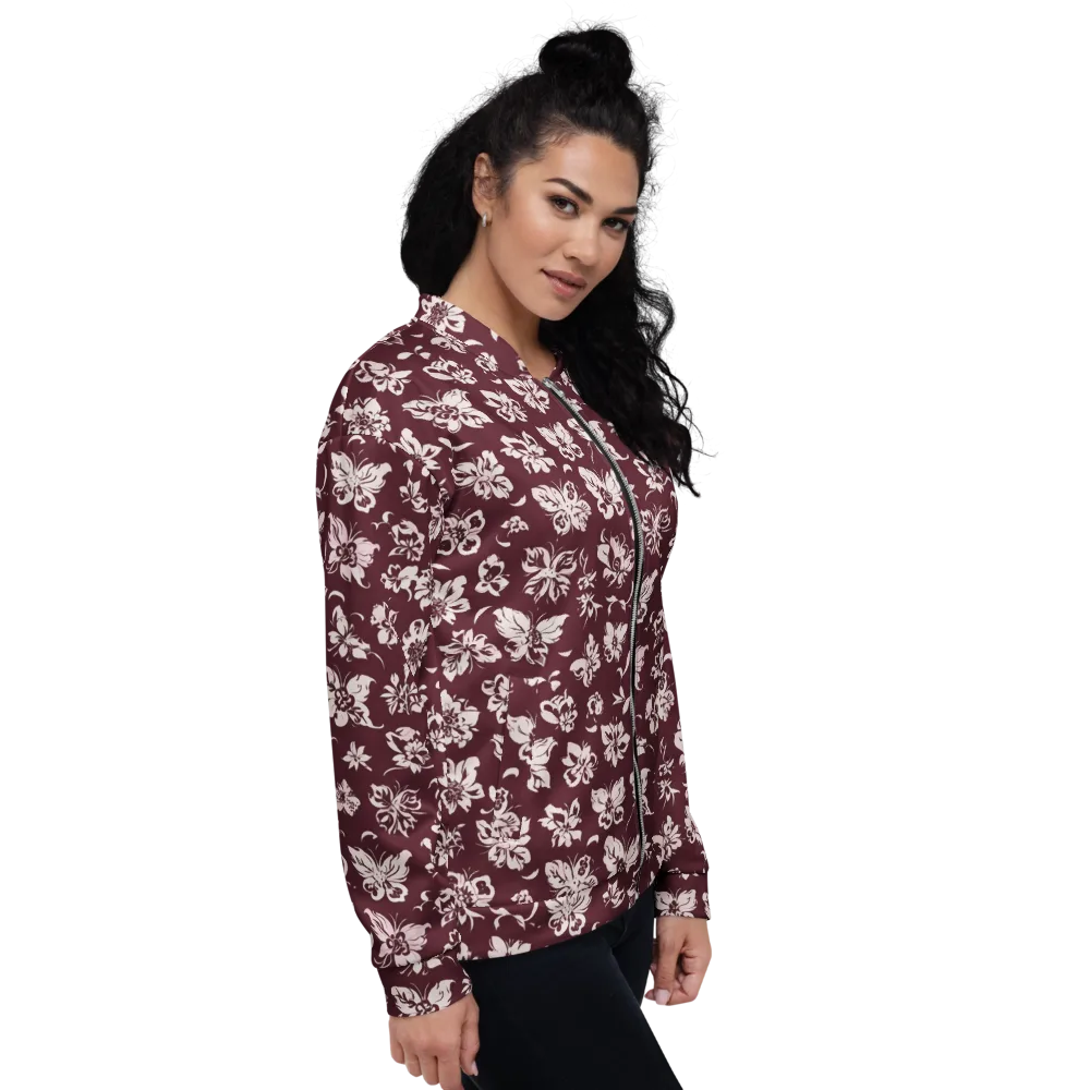 Claret Garden on Bomber Jacket — Right