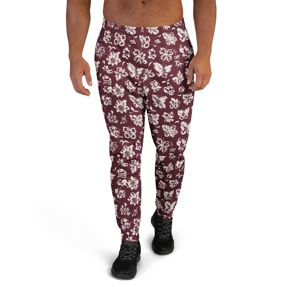 Claret Garden on Men's Joggers — Front
