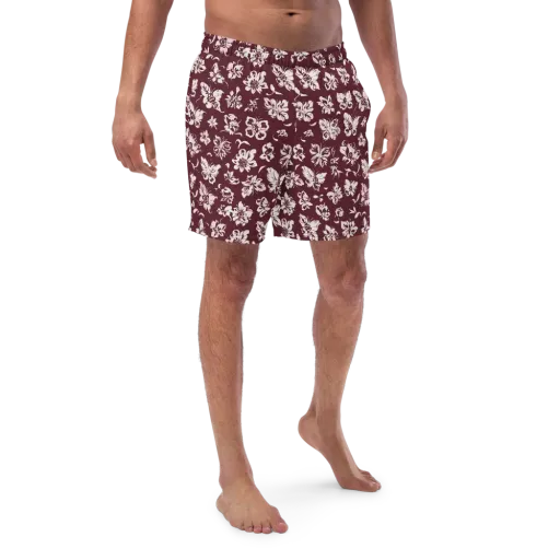 Claret Garden on a Swim Trunks