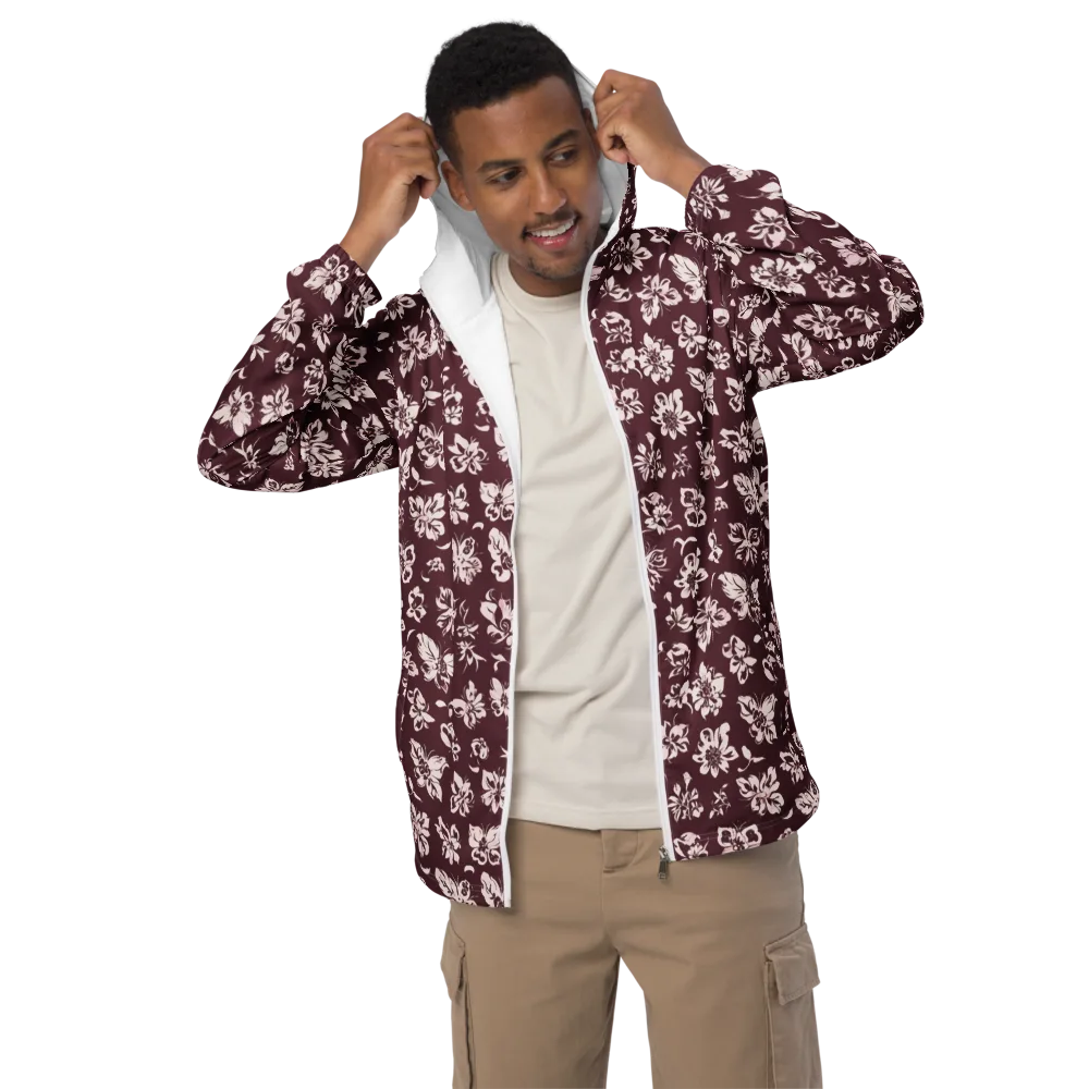 Claret Garden on Men's Windbreaker — Front
