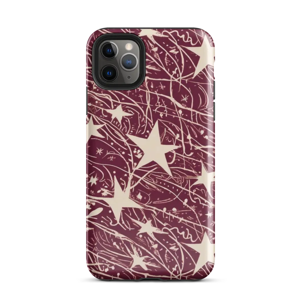 Burgundy Starfall on Tough Case for iPhone® — Front
