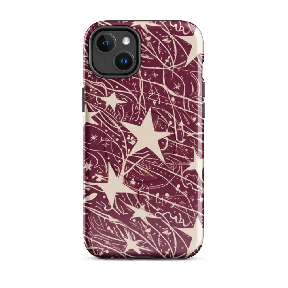 Burgundy Starfall on MagSafe Tough Case for iPhone® — Front