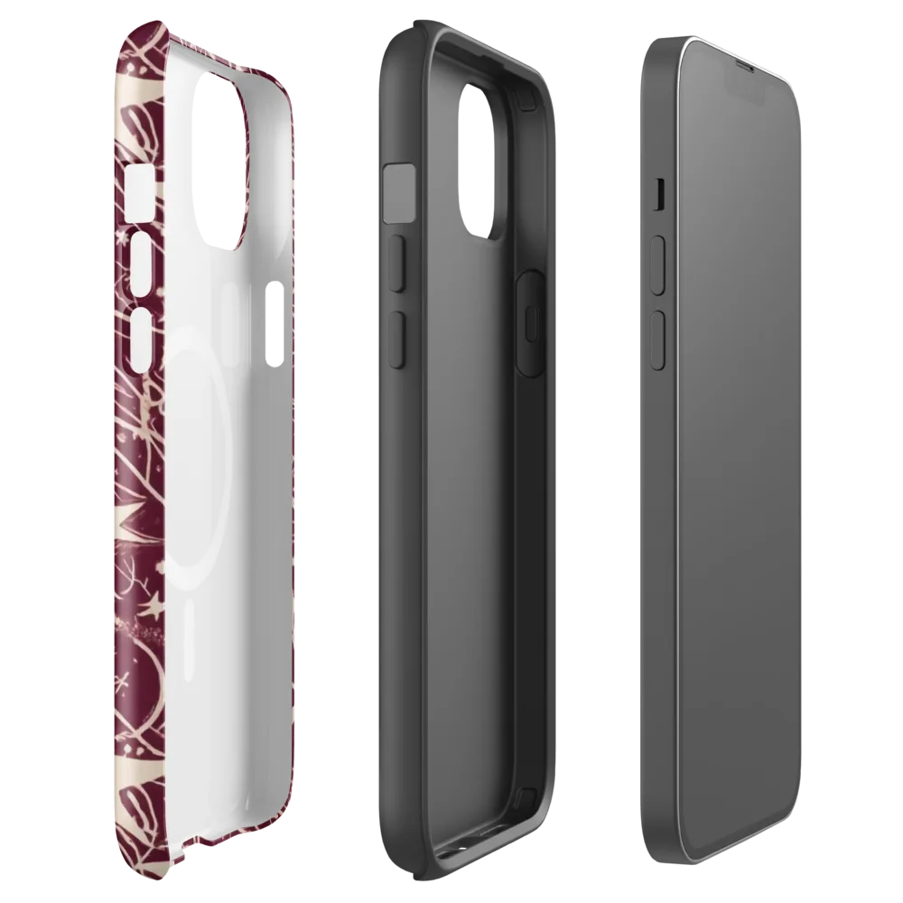 Burgundy Starfall on MagSafe Tough Case for iPhone® — Front