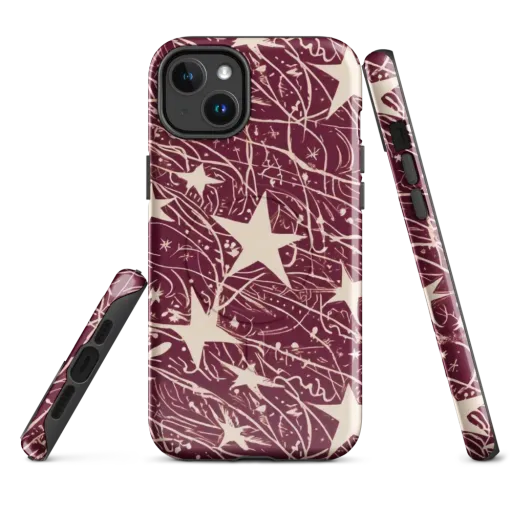 Burgundy Starfall on a MagSafe Tough Case for iPhone®