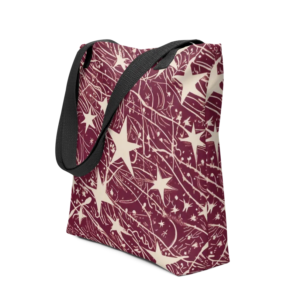 Burgundy Starfall on Tote Bag — Front