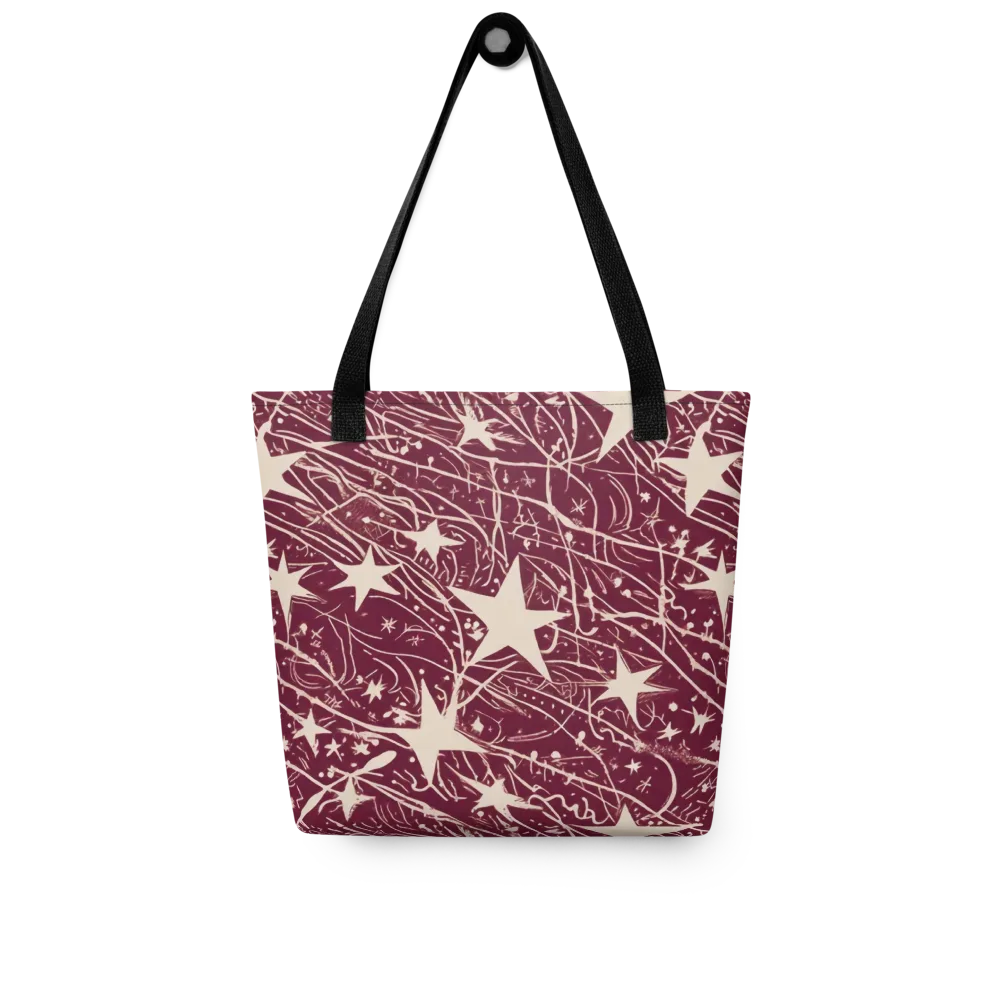Burgundy Starfall on Tote Bag — Front