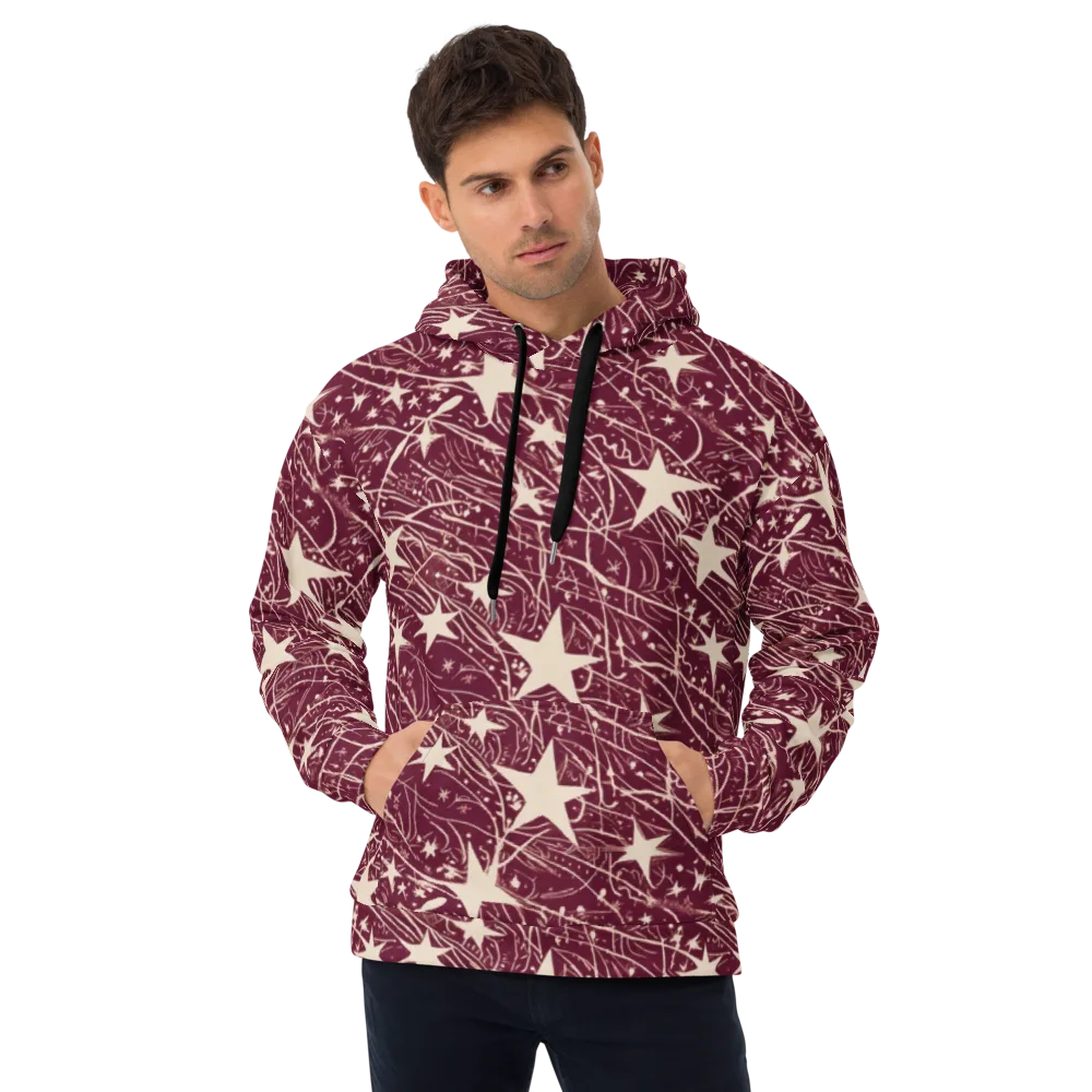 Burgundy Starfall on Hoodie — Front