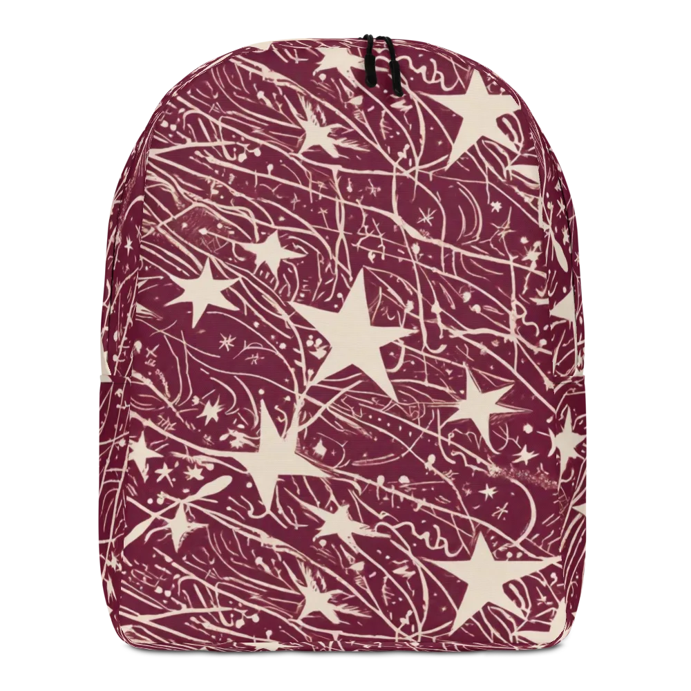 Burgundy Starfall on Minimalist Backpack — Front