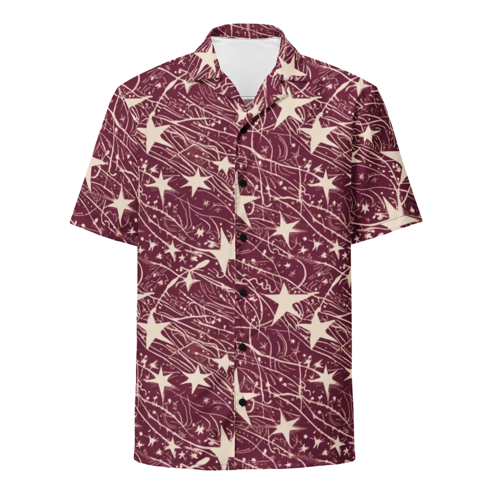 Burgundy Starfall on Button Shirt — Front