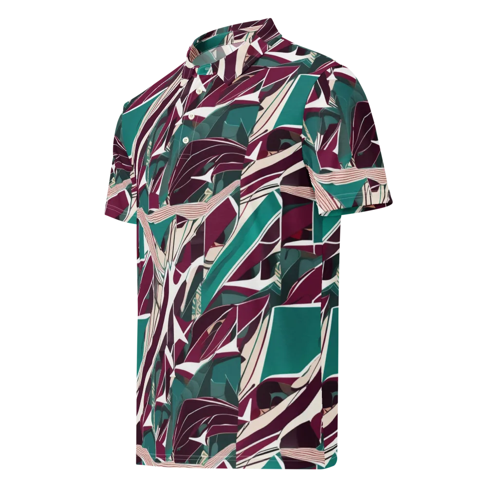 Maroon Momentum on Men's Slim Fit Polo Shirt — Left Front