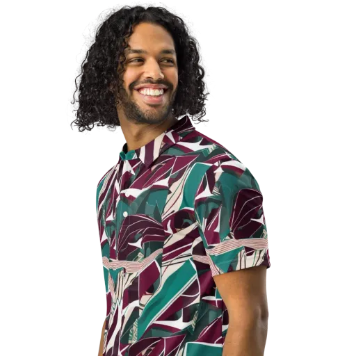 Maroon Momentum on a Men's Slim Fit Polo Shirt