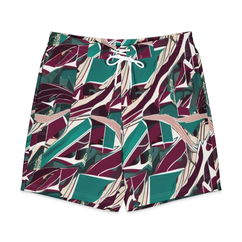 Maroon Momentum on Men's Board Shorts — Front