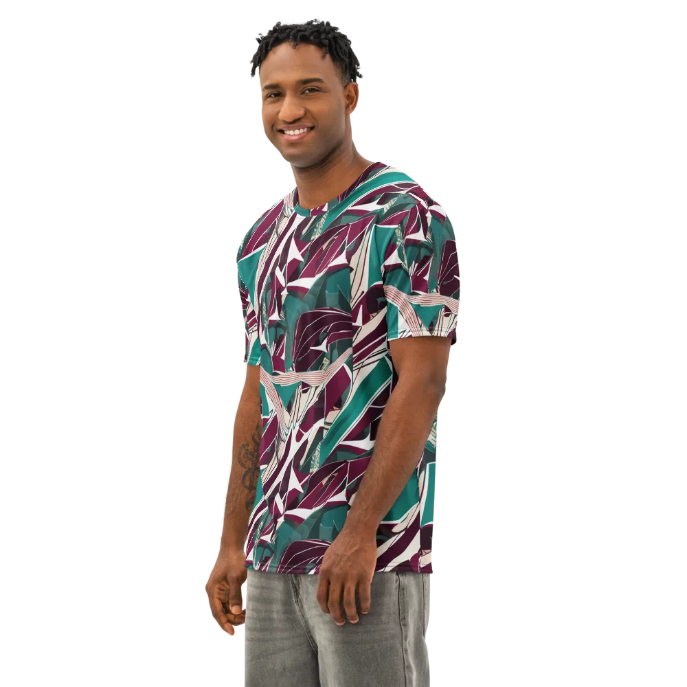Maroon Momentum on Men's Cotton Crew Neck T-Shirt — Left Front