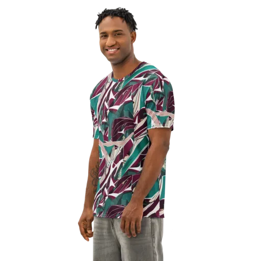 Maroon Momentum on a Men's Cotton Crew Neck T-Shirt