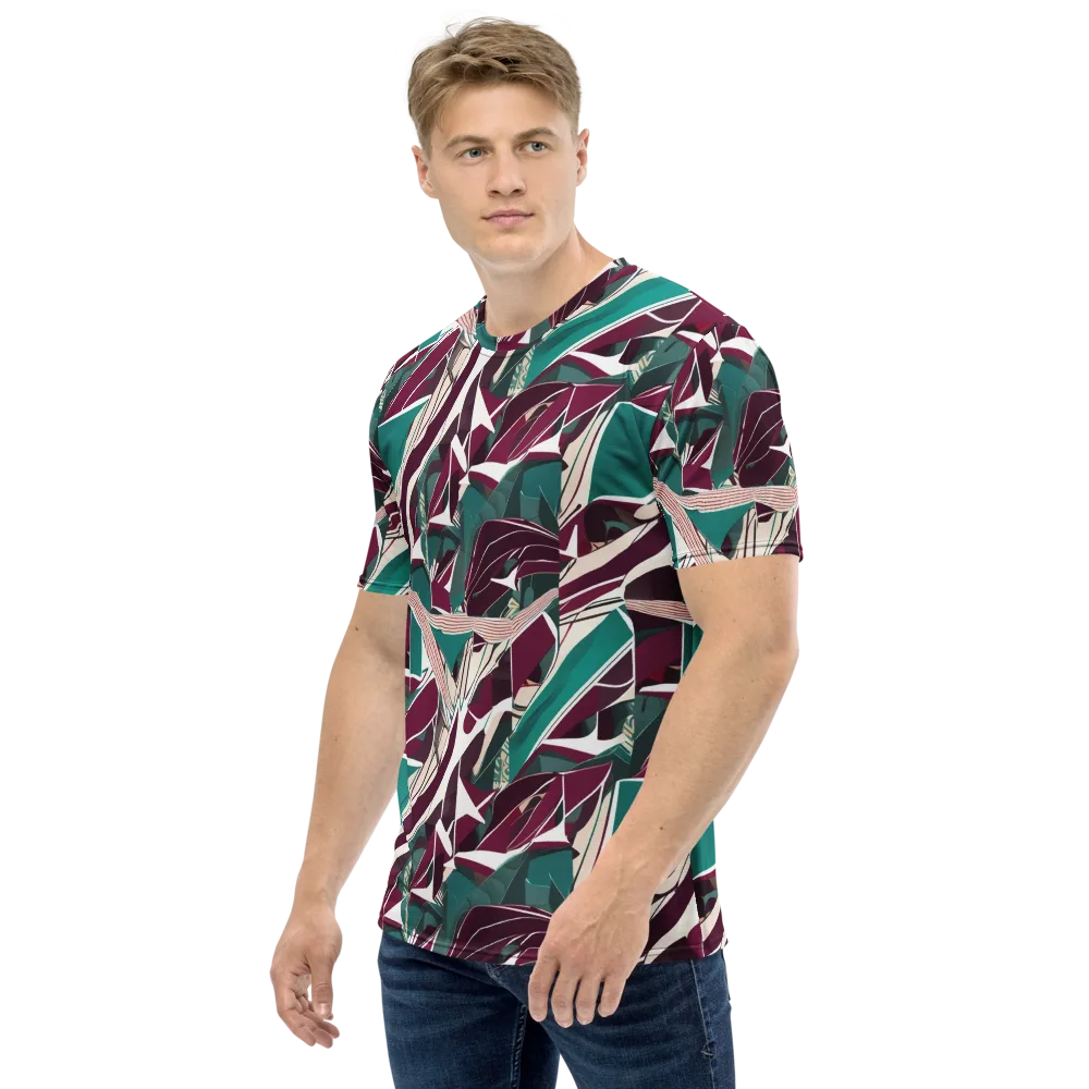 Maroon Momentum on Men's Crew Neck T-Shirt — Left