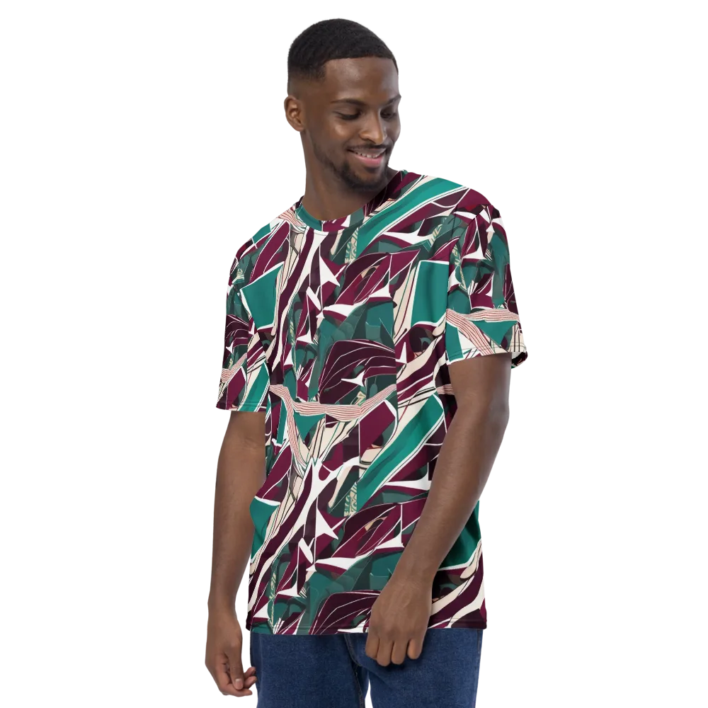 Maroon Momentum on Men's Crew Neck T-Shirt — Left