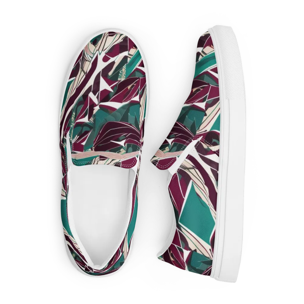 Maroon Momentum on Men's Slip-On Canvas Shoes — Front