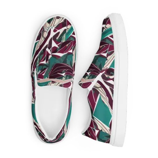 Maroon Momentum on a Men's Slip-On Canvas Shoes
