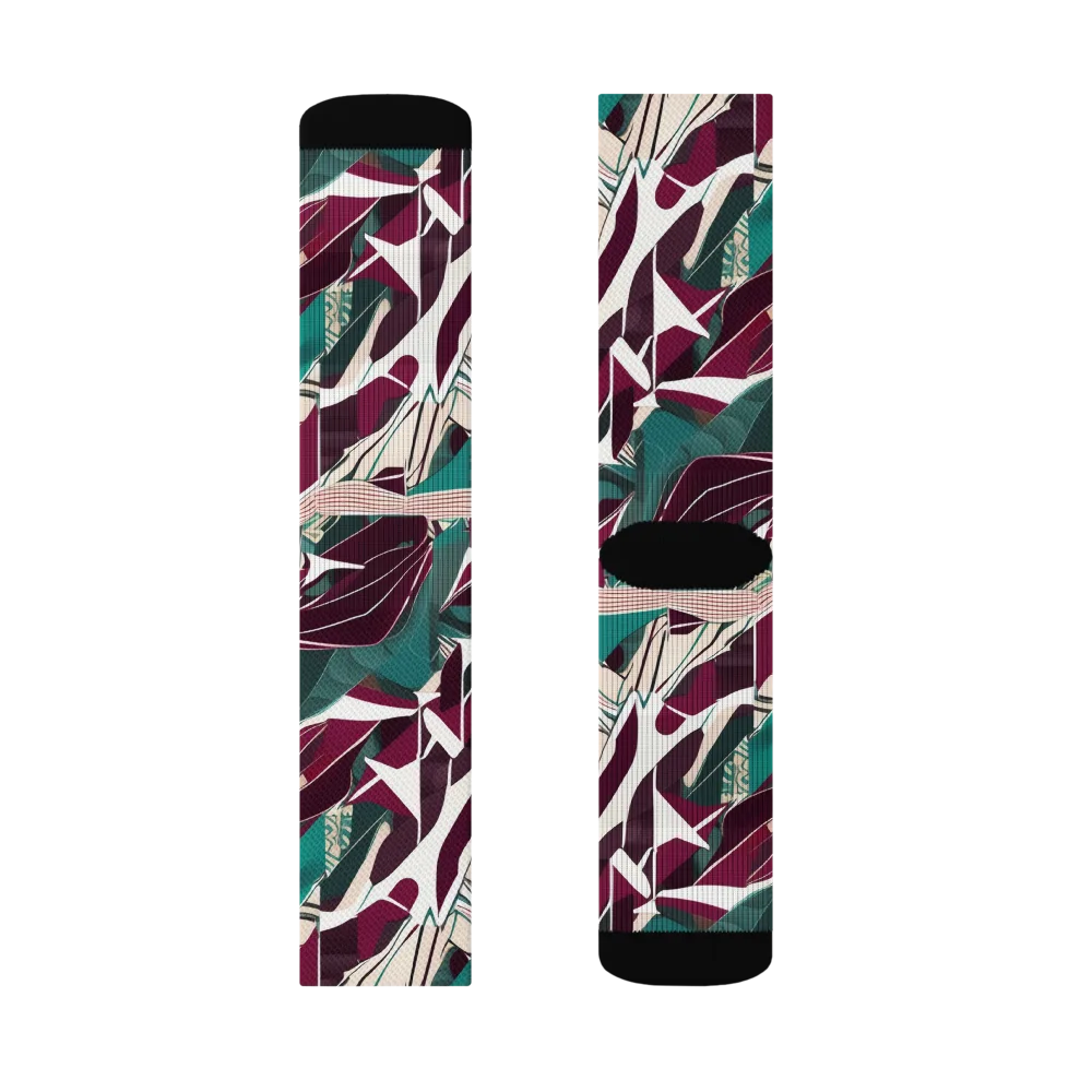 Maroon Momentum on Socks — Right Sock