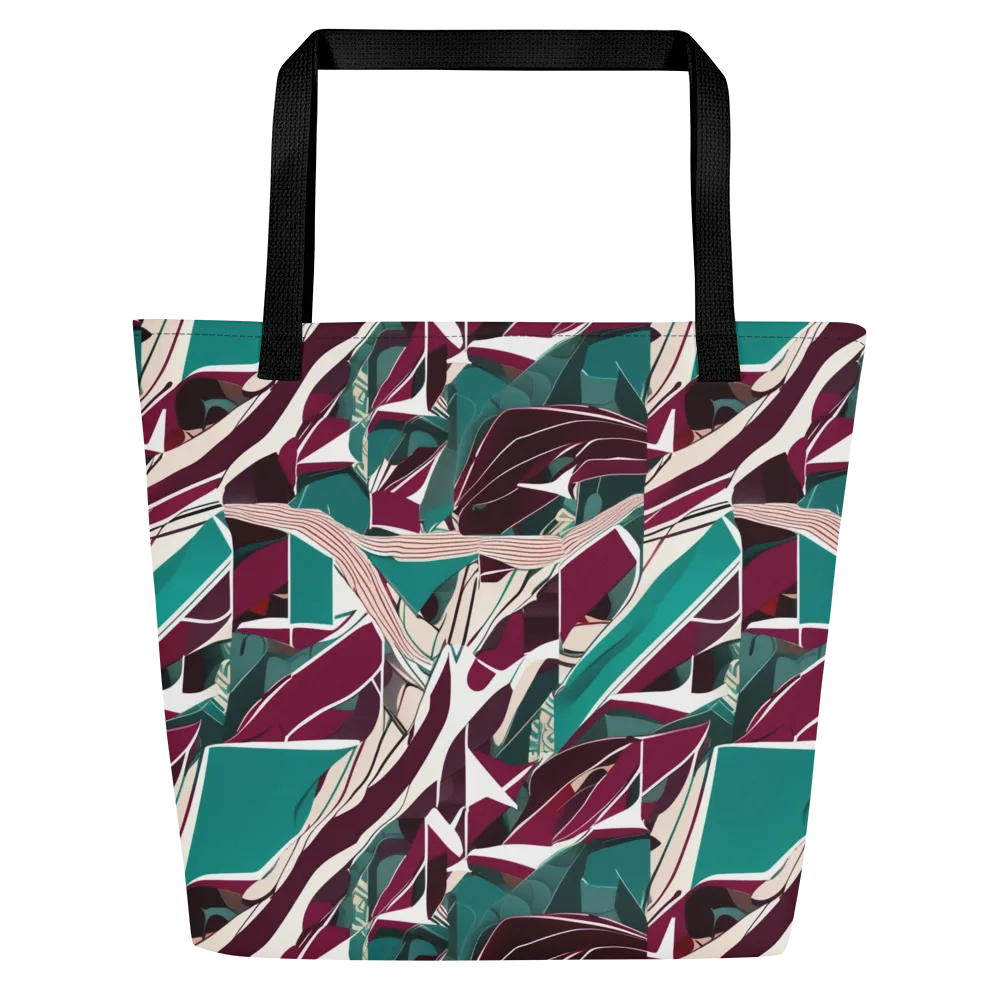 Maroon Momentum on Large Tote Bag W/ Pocket — Front