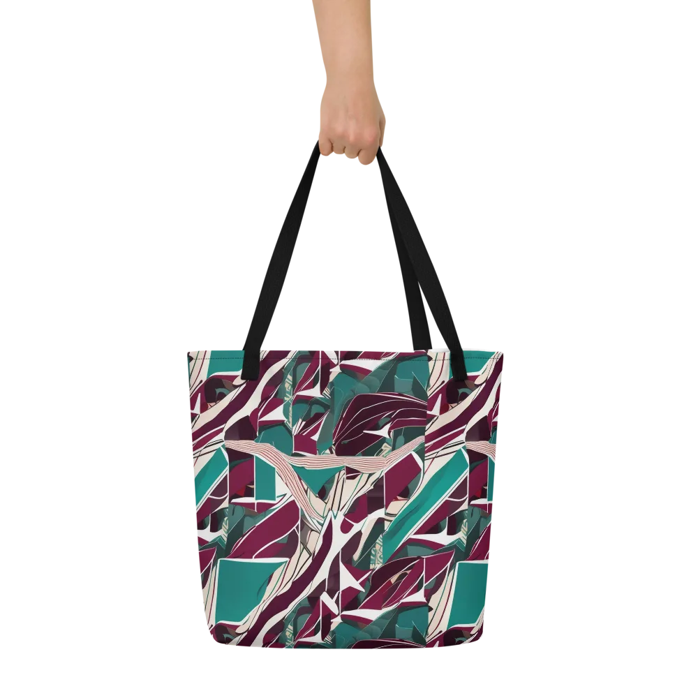 Maroon Momentum on Large Tote Bag W/ Pocket — Front