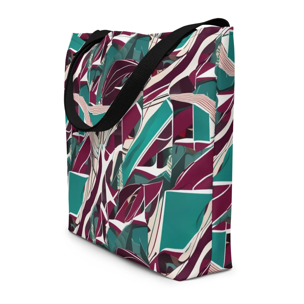 Maroon Momentum on Large Tote Bag W/ Pocket — Front