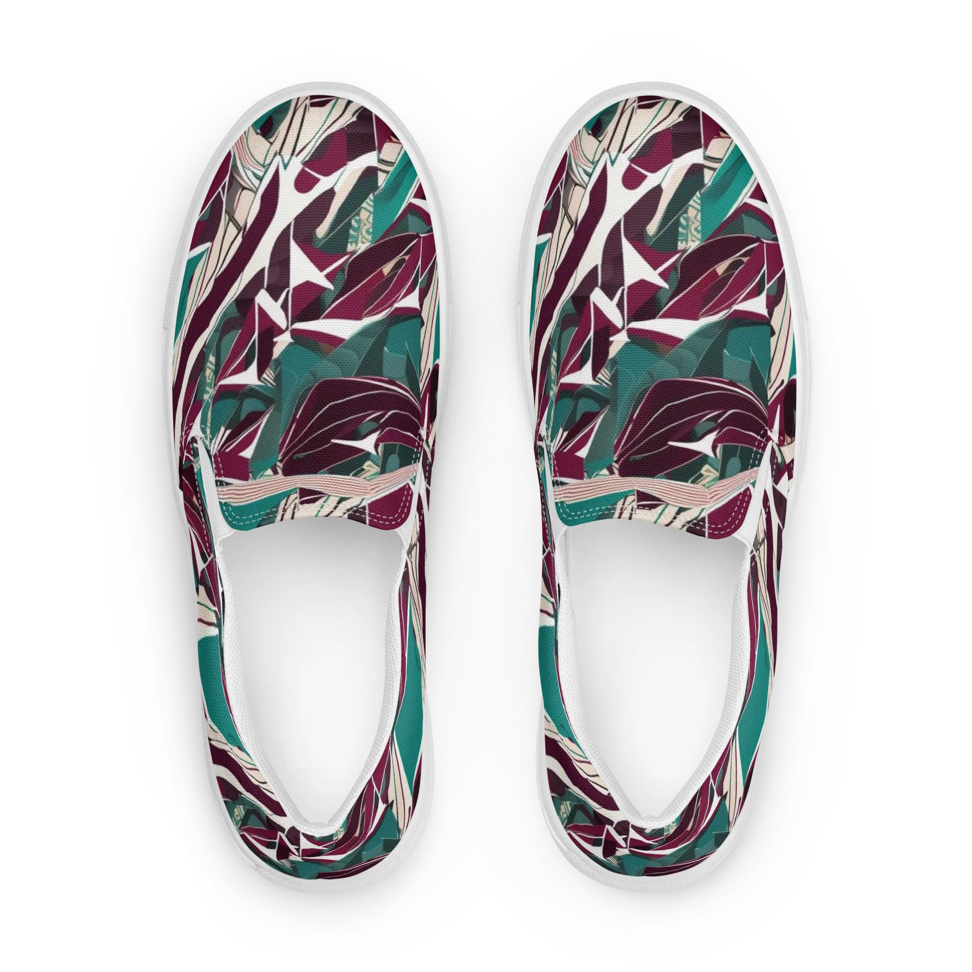 Maroon Momentum on Women's Slip-On Canvas Shoes — Front