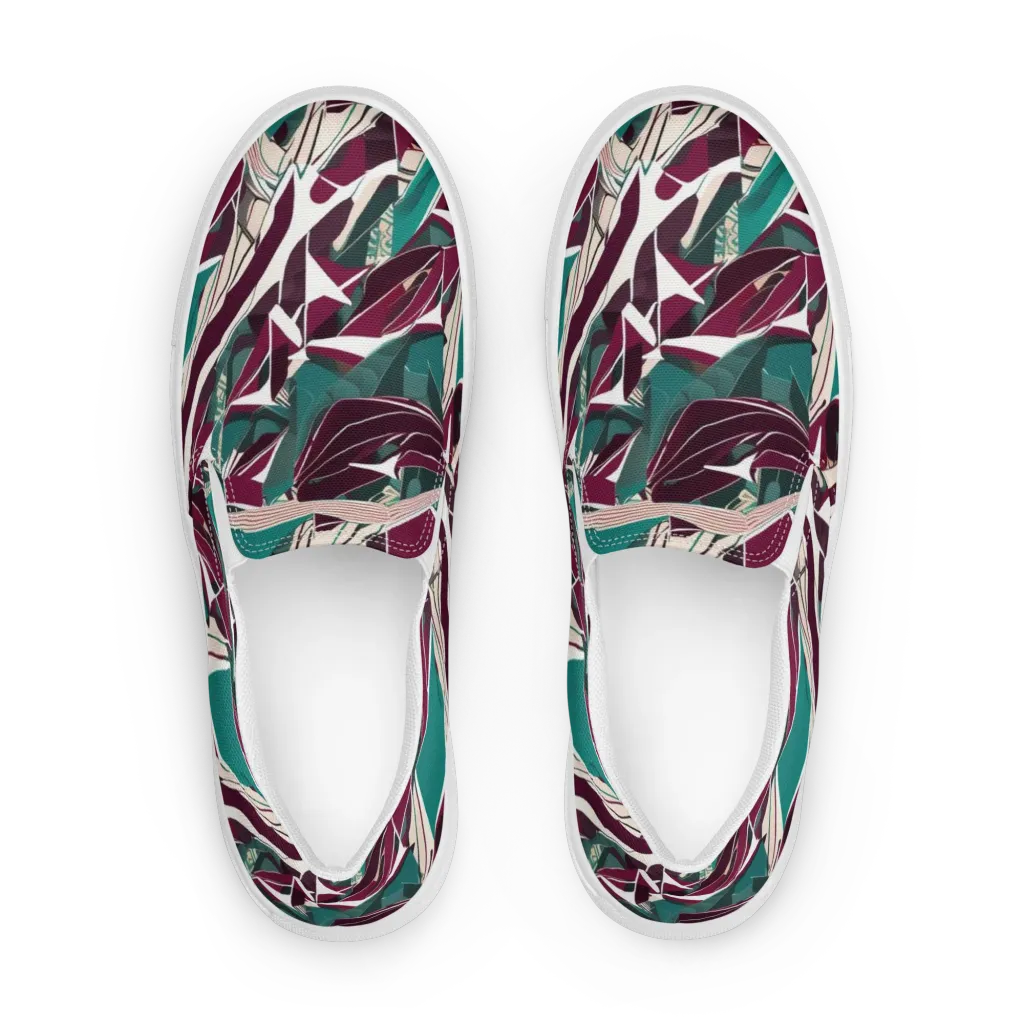 Maroon Momentum on Women's Slip-On Canvas Shoes — Front