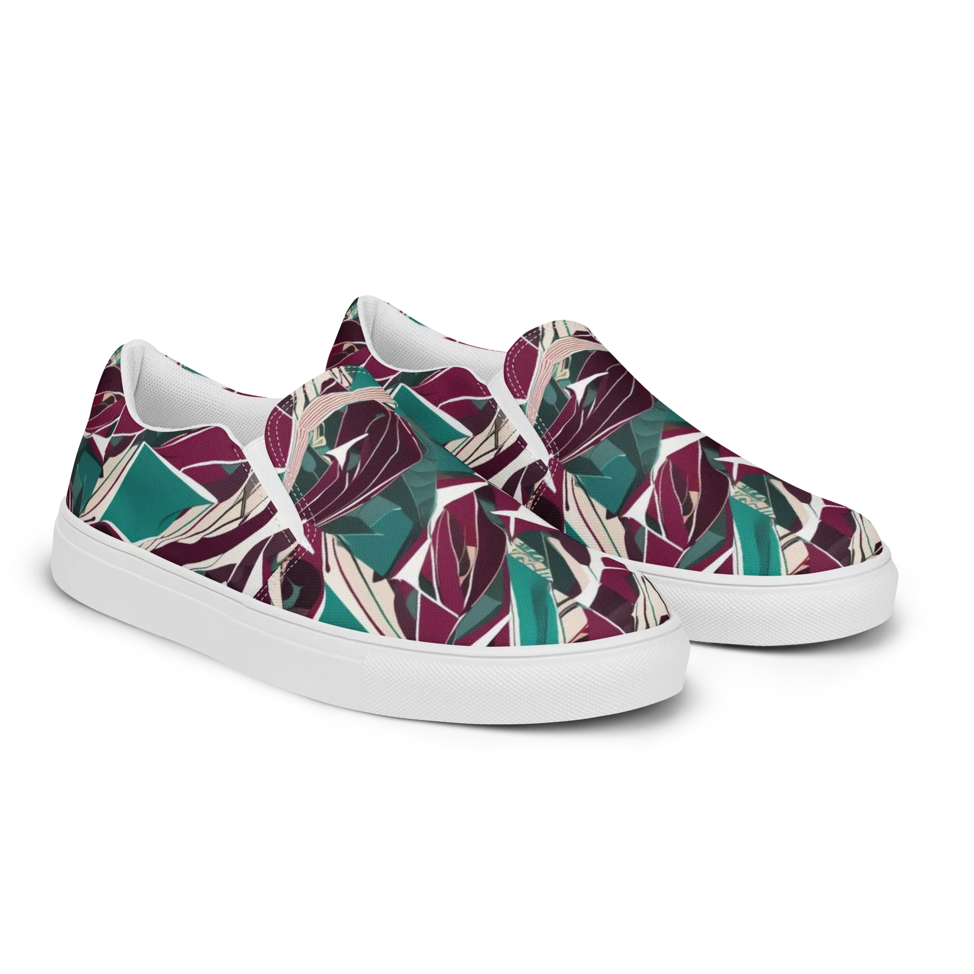 Maroon Momentum on Women's Slip-On Canvas Shoes — Right Front