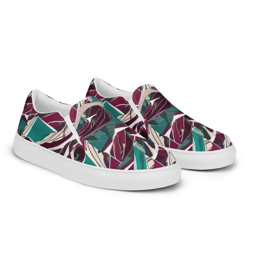 Maroon Momentum on a Women's Slip-On Canvas Shoes