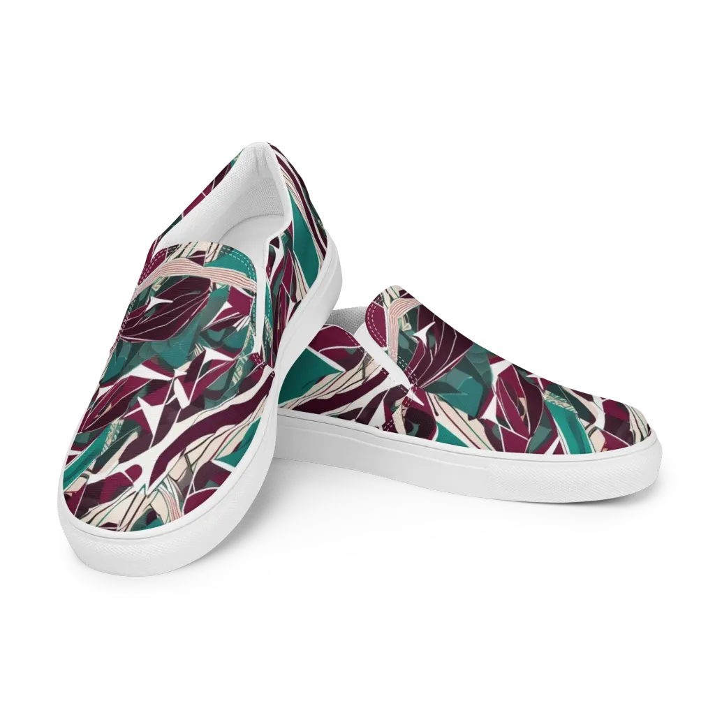 Maroon Momentum on Women's Slip-On Canvas Shoes — Left Front