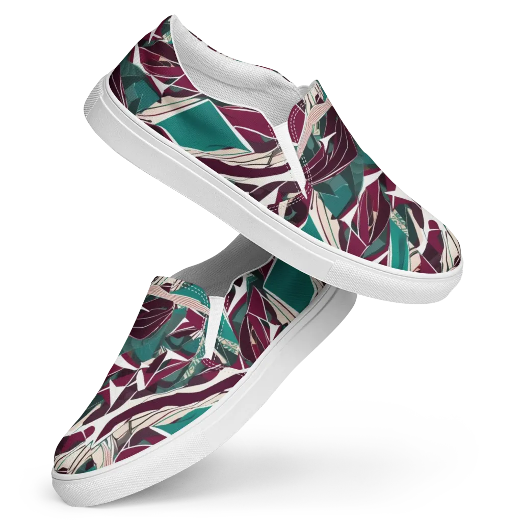 Maroon Momentum on Women's Slip-On Canvas Shoes — Front