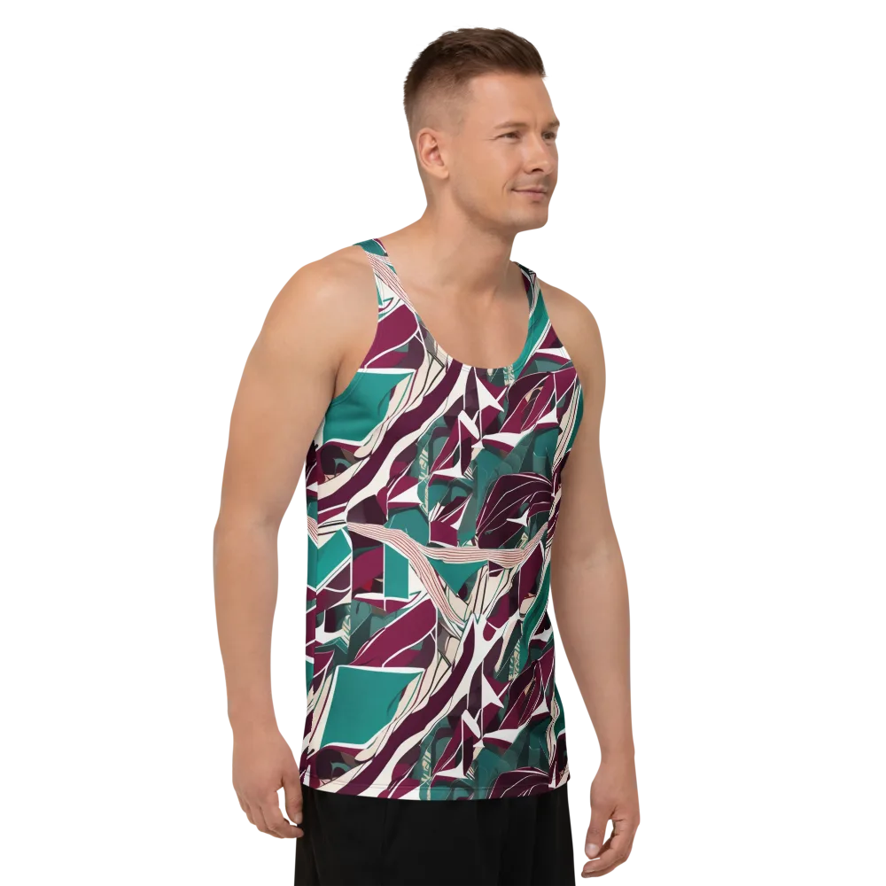 Maroon Momentum on Men's Tank Top — Right Front