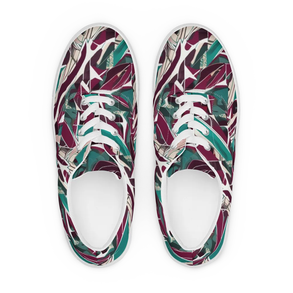 Maroon Momentum on Men's Lace-Up Canvas Shoes — Front