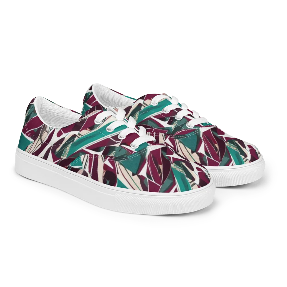 Maroon Momentum on Men's Lace-Up Canvas Shoes — Right Front
