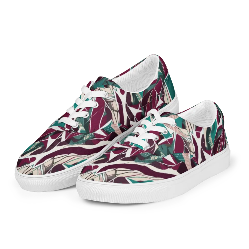 Maroon Momentum on Men's Lace-Up Canvas Shoes — Left Front